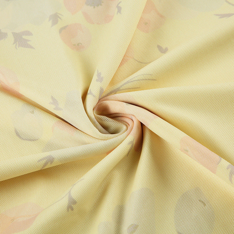 Chic Holidays Floral Strap Ruffle Sexy Flying Sleeve Long Dress 23