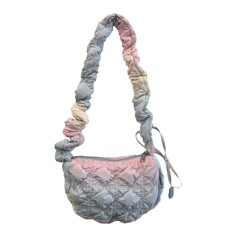 Women Pleated Cloud Casual One Shoulder Crossbody Dumpling Bag 8