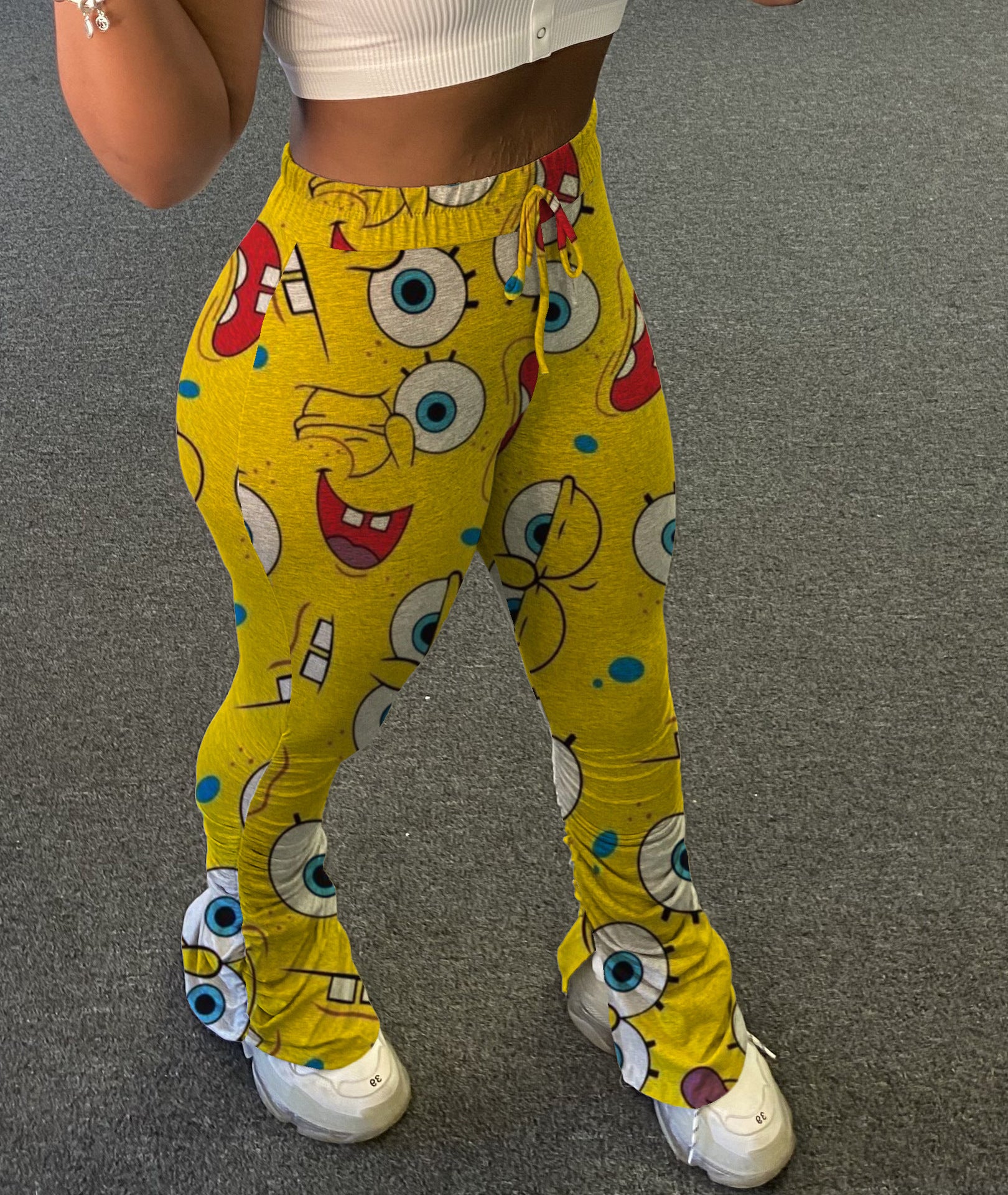 Women Casual printed pleated trousers 8