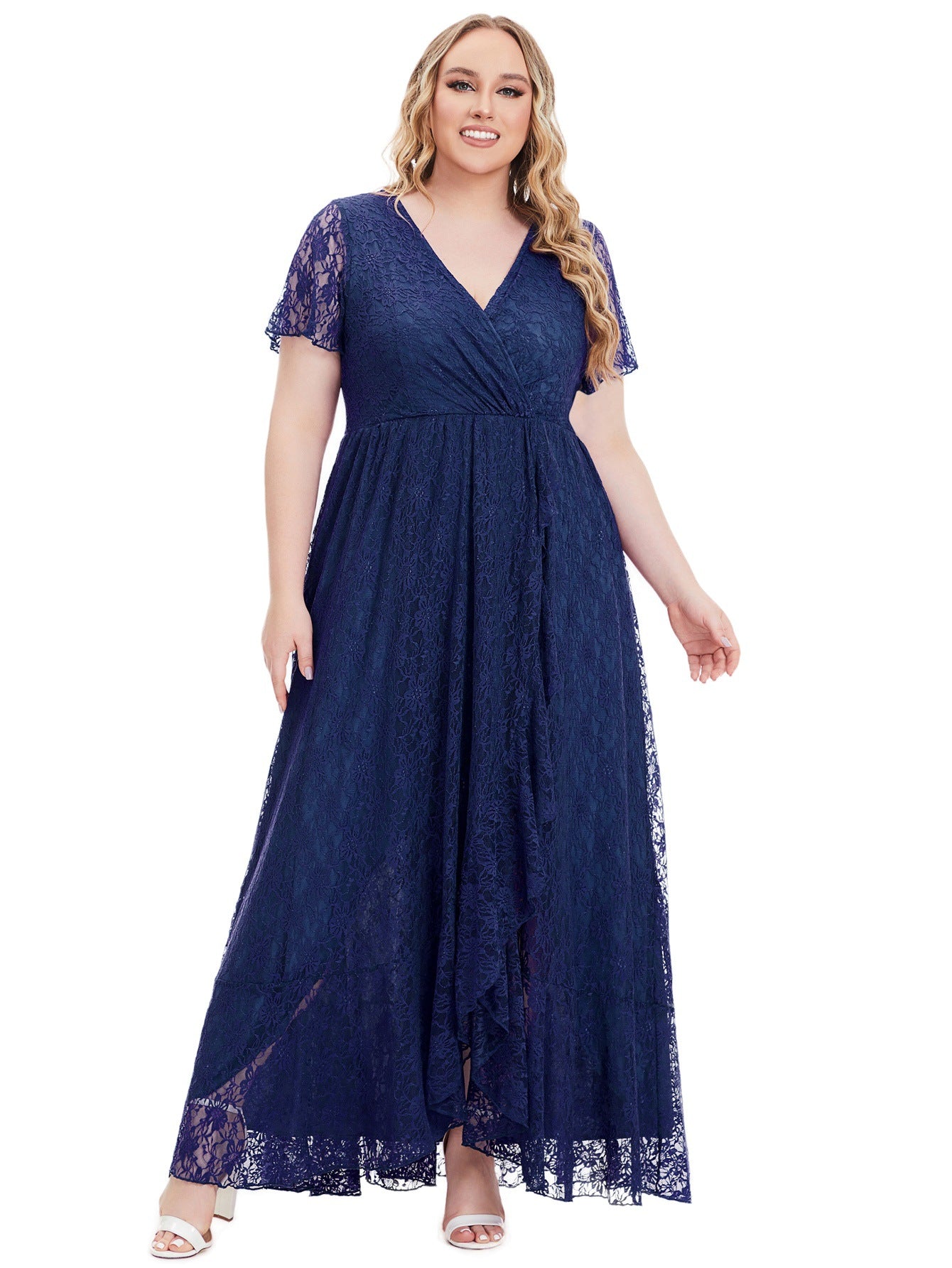 Plus Size Women's Evening Dress Lace Bridesmaid Dress