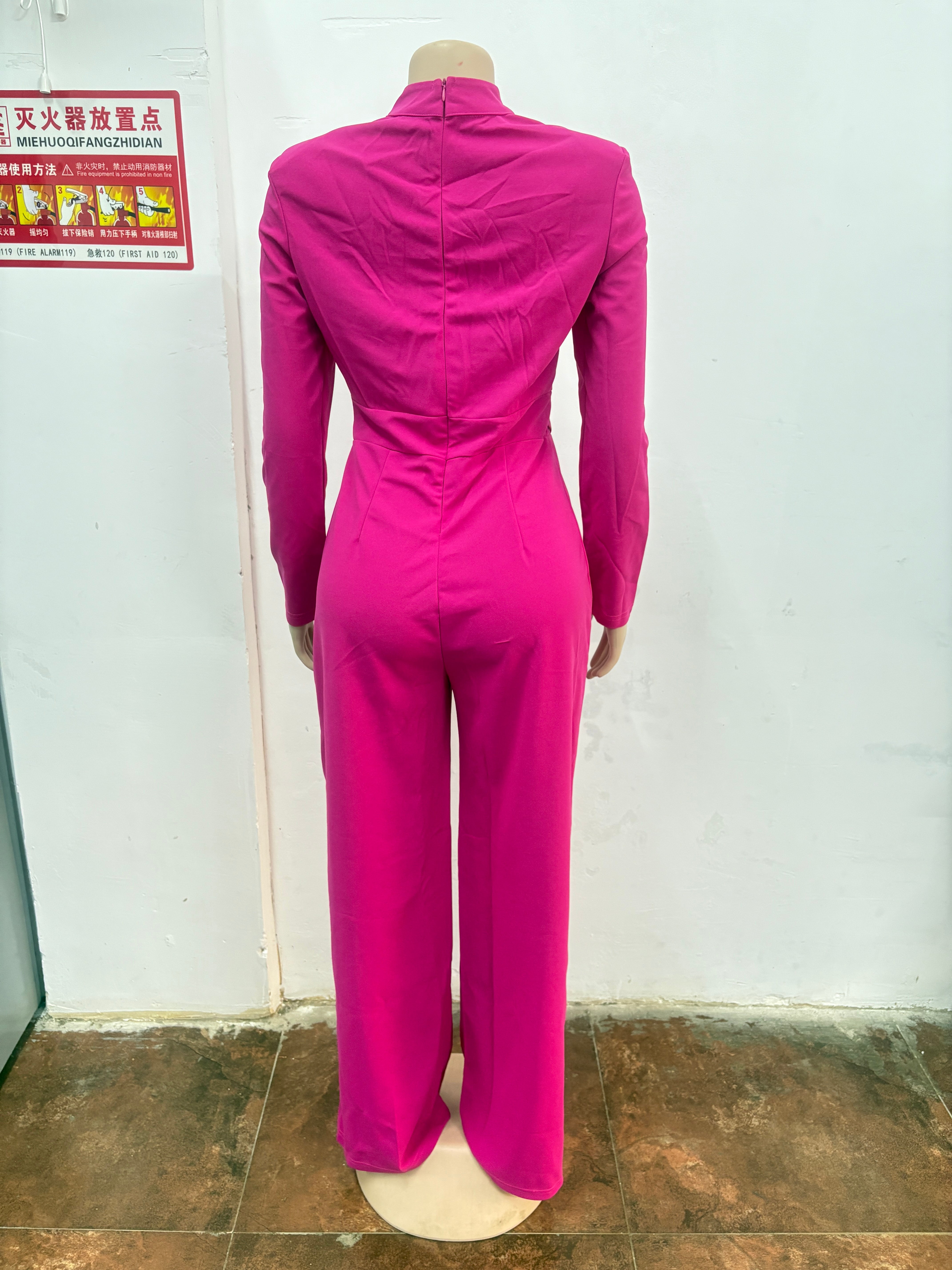 Elegant Cutout Neck Long Sleeve Wide-Leg Jumpsuit 12