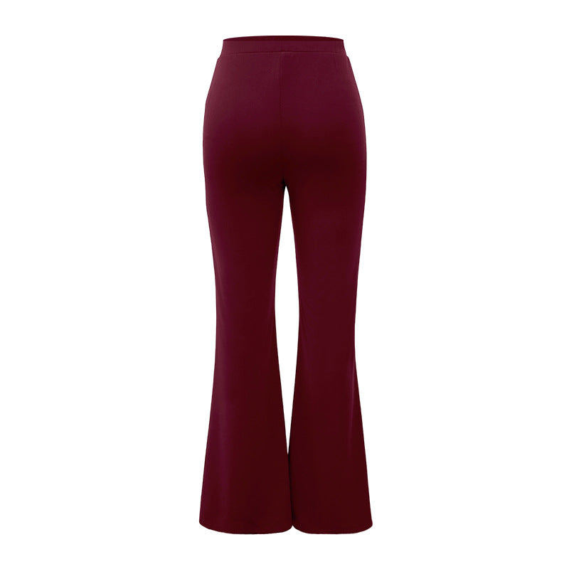 Casual Pants Spring and Autumn Chic Career Slim Pants Versatile Fashion Wide Leg Pants 23