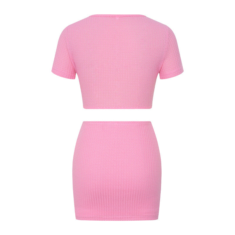 Fashion Sexy Top Bodycon Skirt Casual Two-Piece Set 7