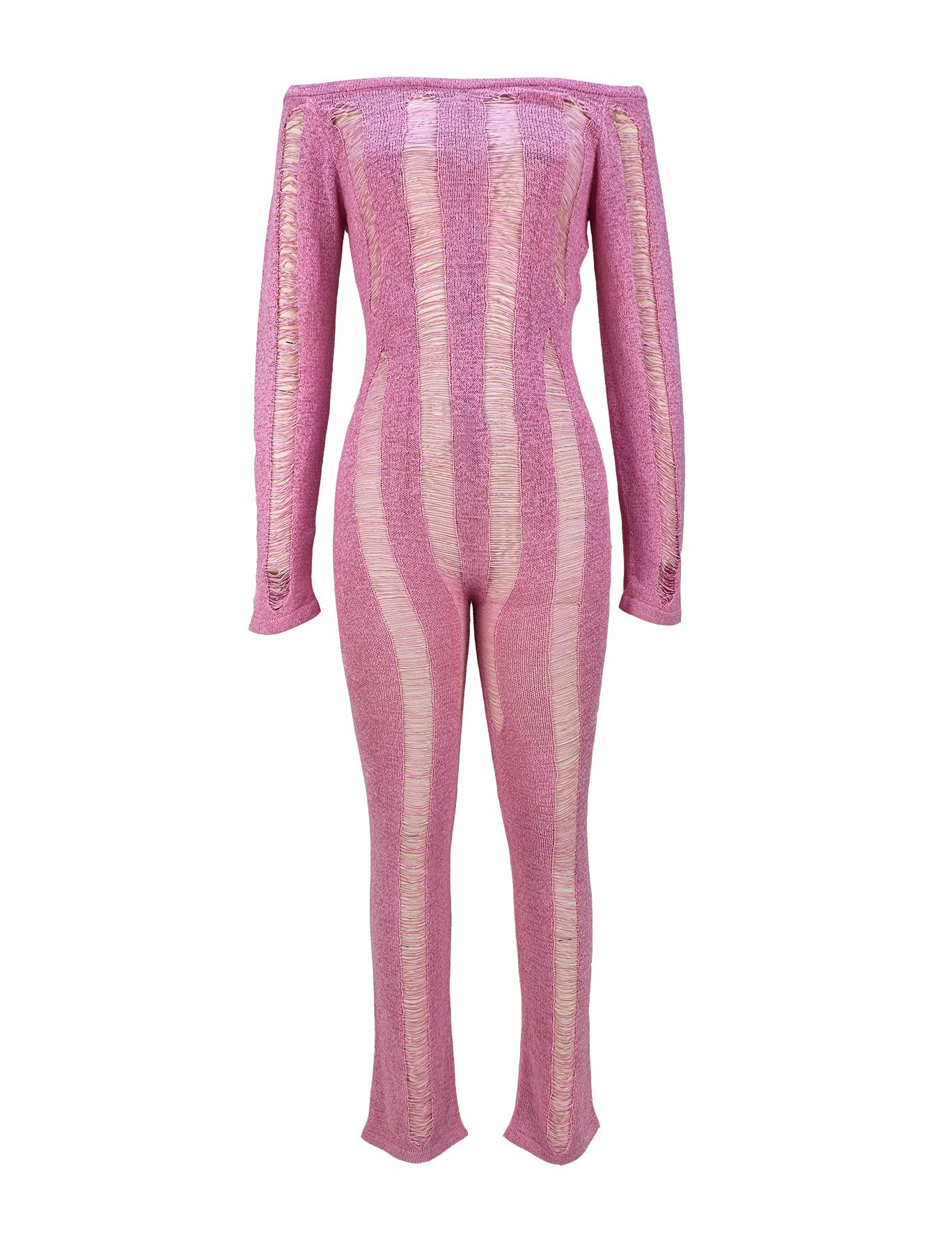 Women Sexy Hollow Long Sleeve Jumpsuit 14