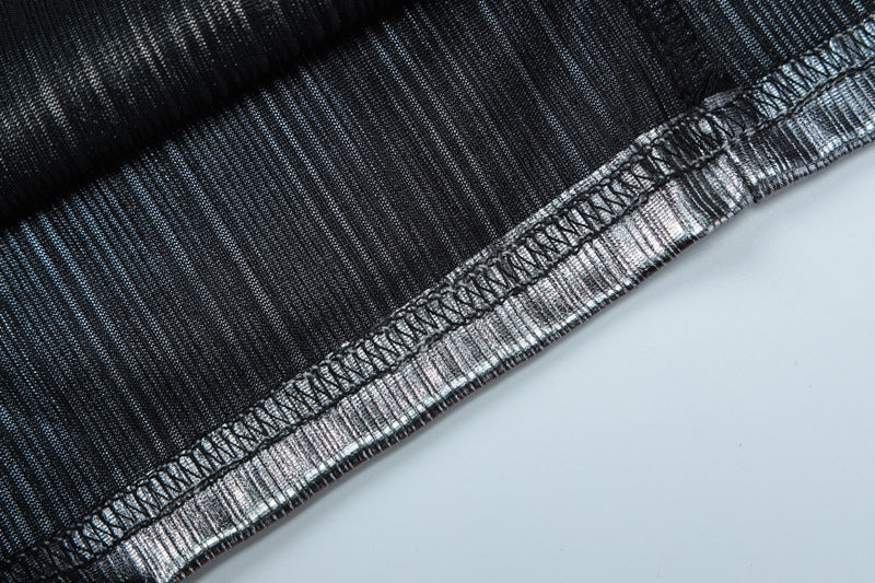 Women Autumn and Winter Half Turtle Collar Sleeveless Zipper Sexy Bodycon Dress 16