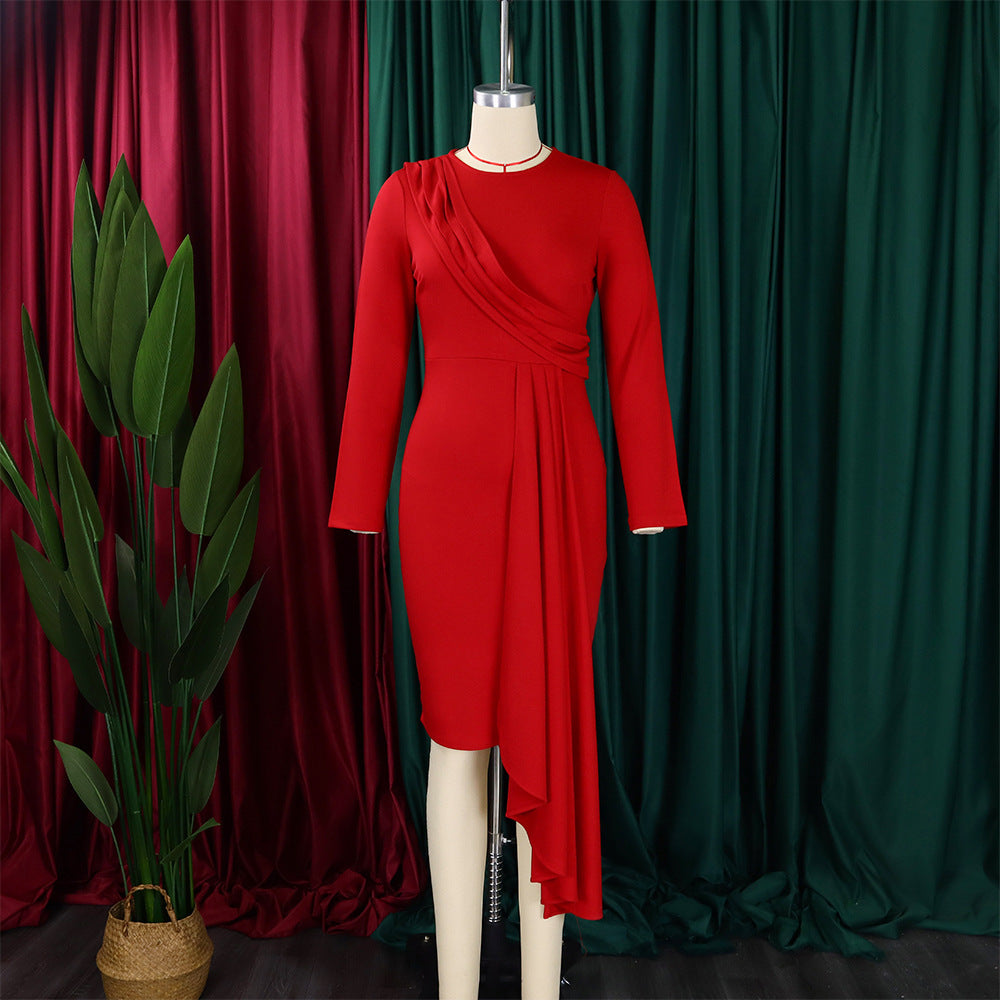 Autumn Long Sleeve Chic Elegant ol Pencil Plus Size African Dress 18