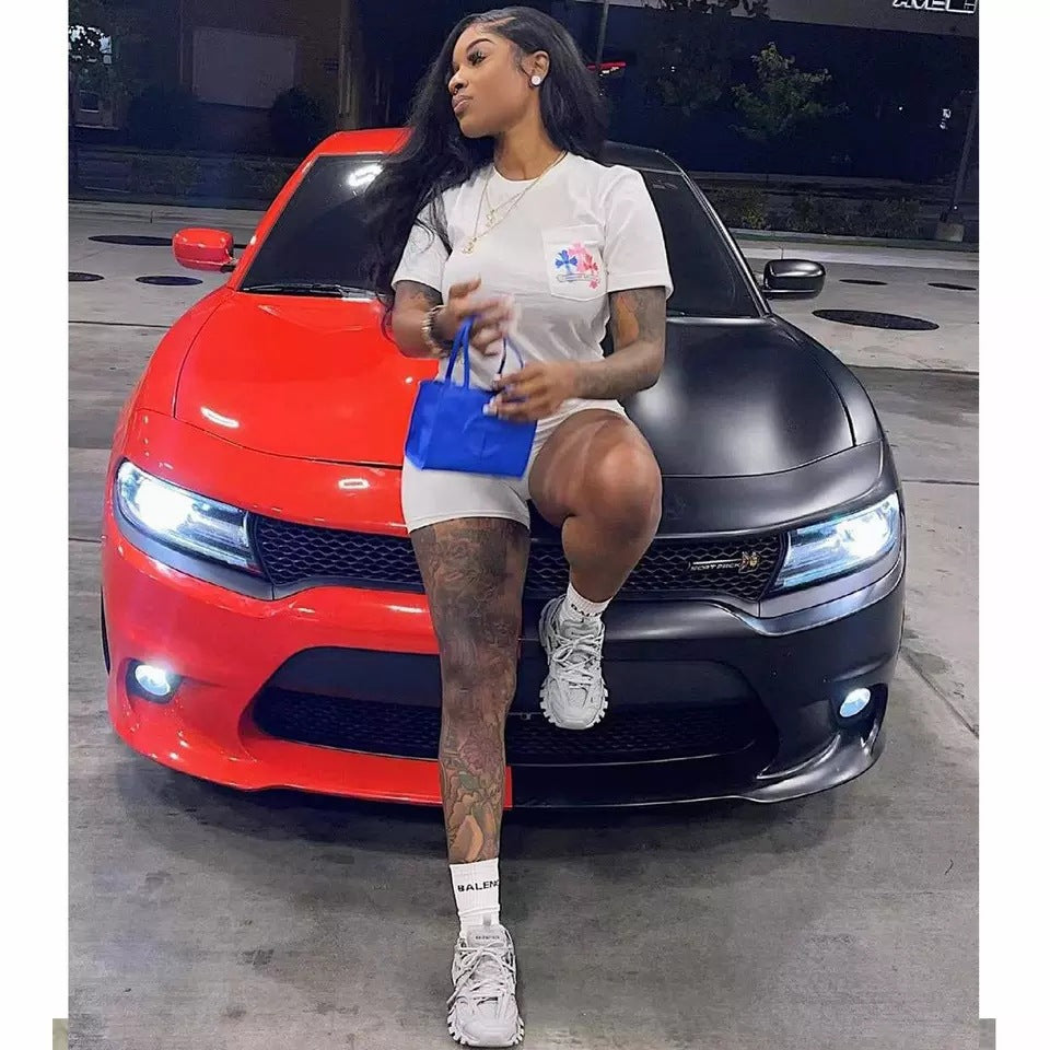 Women Casual Sports Top and Shorts two-piece set 5