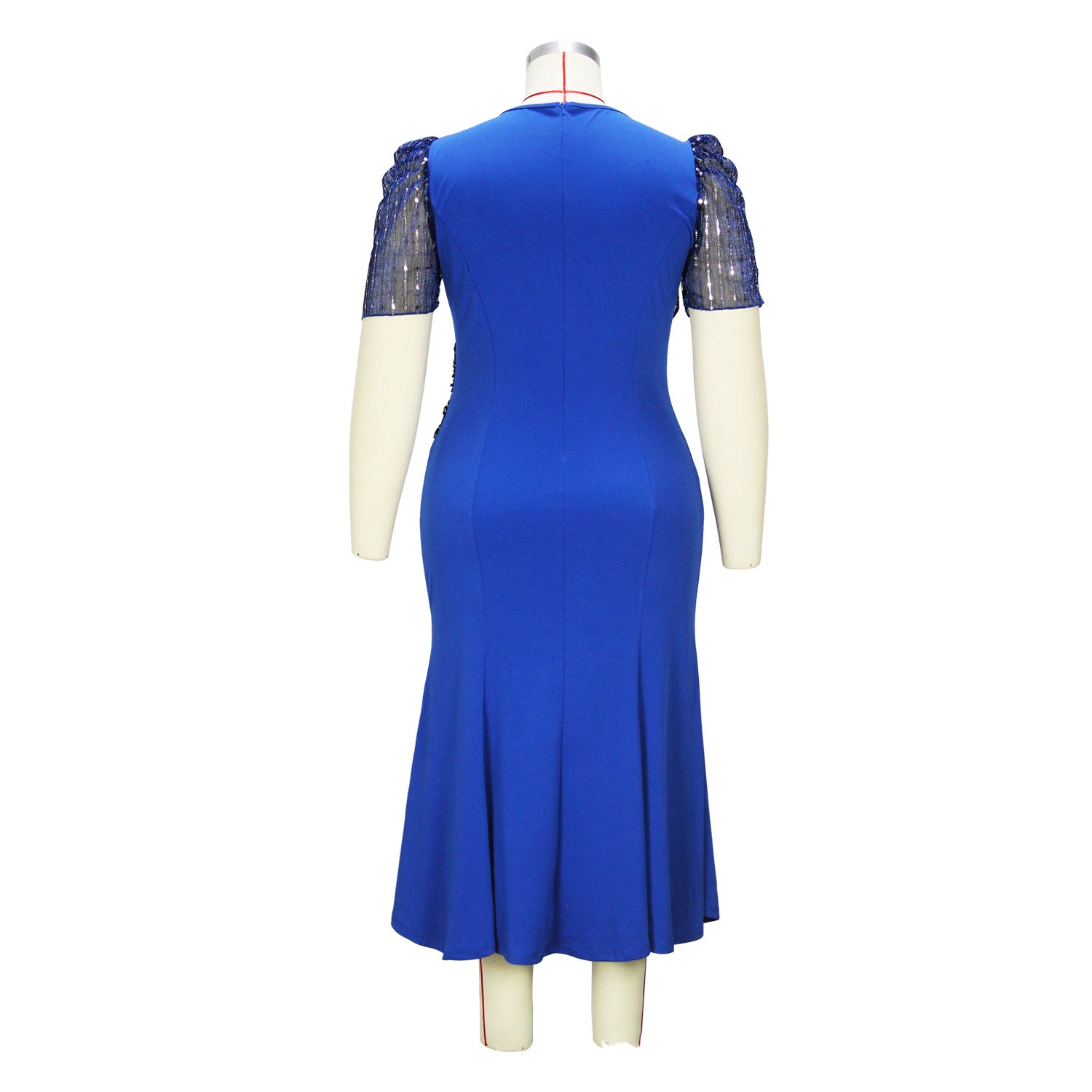 Plus Size Women Spring 3/4 Sleeve Dress 7