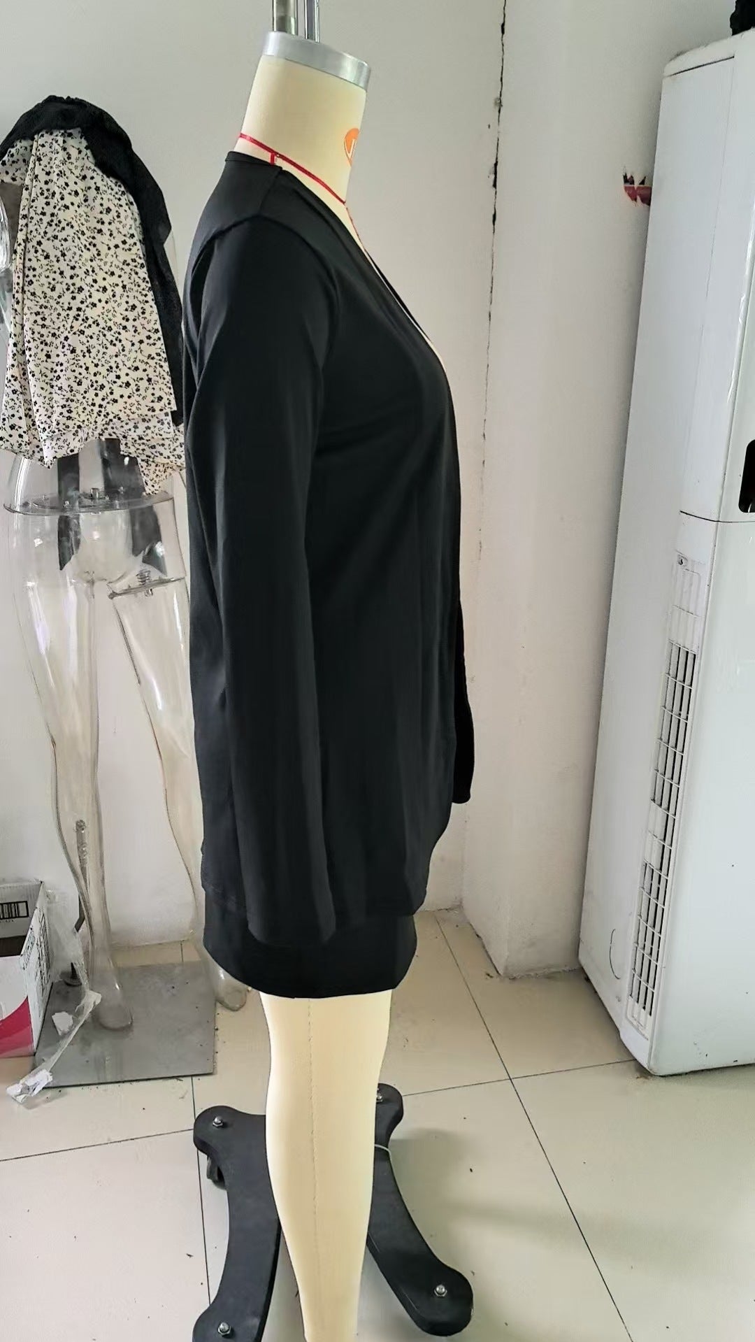 Spring Career Women Coat belt skirt two-piece set 10