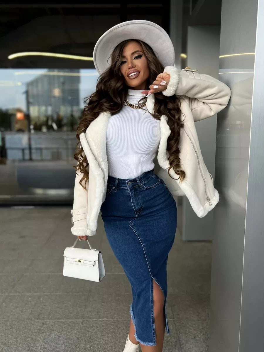 High Waist Slim Bodycon Pencil Denim 15