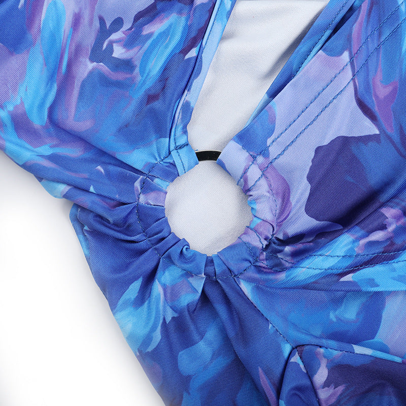 Women Summer Sexy Hoop Neck Halter Neck Bodycon Dress 10