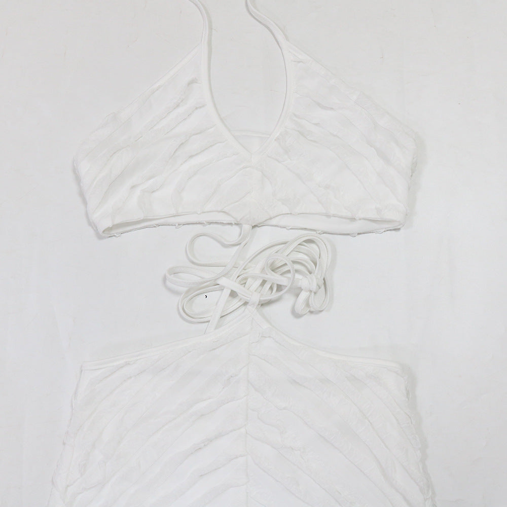 Women Tie Solid Dress 14