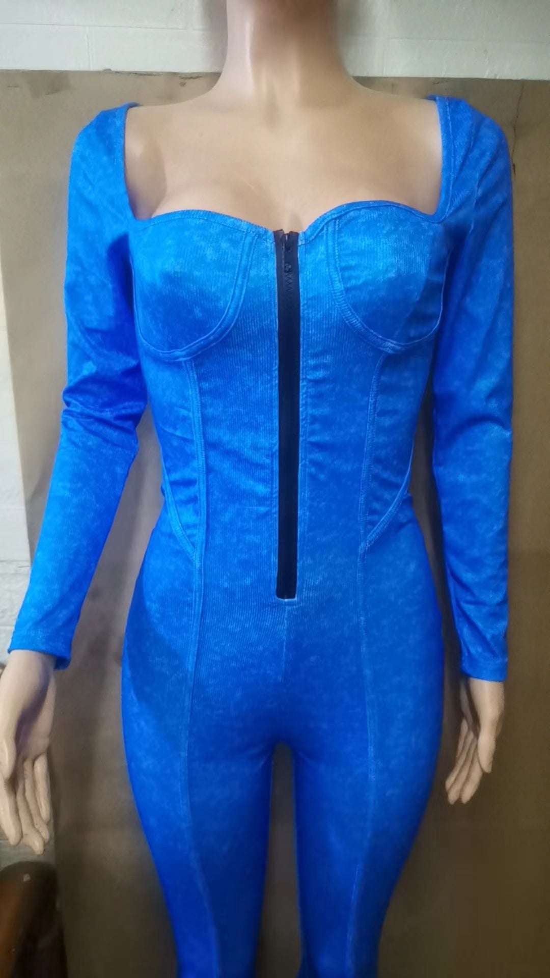 Women Sexy Ribbed Stretch Jumpsuit 9