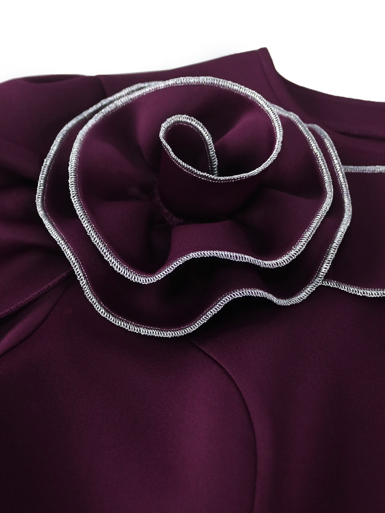 Women Long Sleeve Ruffle Formal Party Bodycon Dresses 6