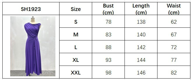 Summer African Women's Solid Color Slash Shoulder Slim Waist Evening Dress 18