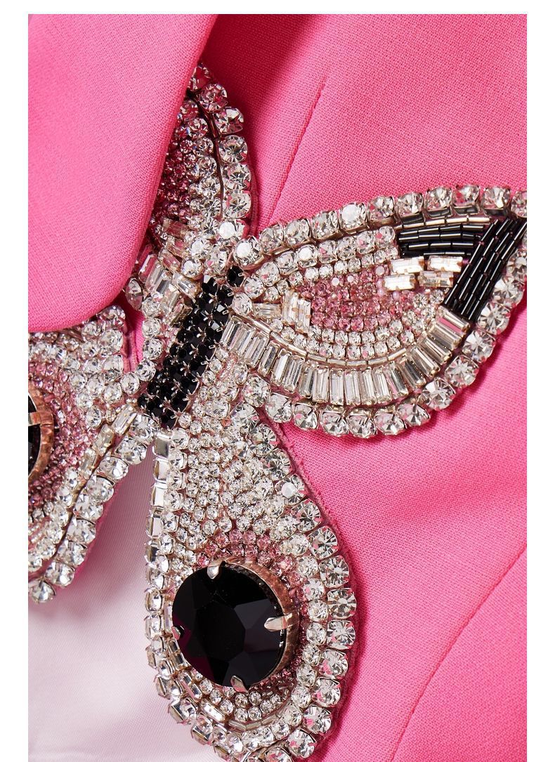 Women Diamond Butterfly Blazer and Skirt Two-piece Set 11