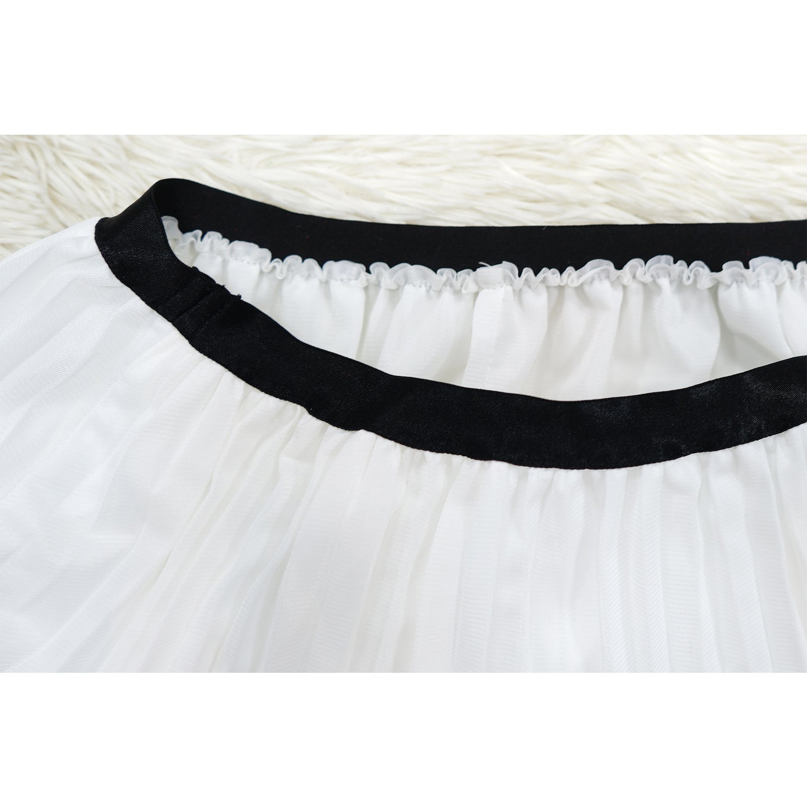 Women's Contrast Color Pleated Fashion Casual Two Piece Skirt Set 15