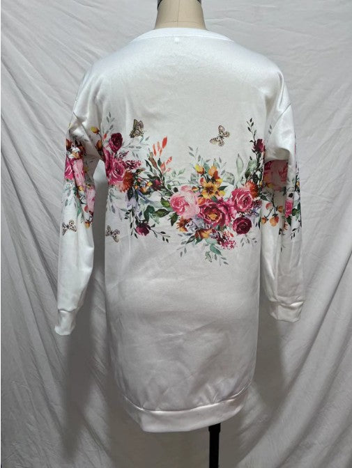 Autumn And Winter Women's Printed Round Neck Casual Dress 16