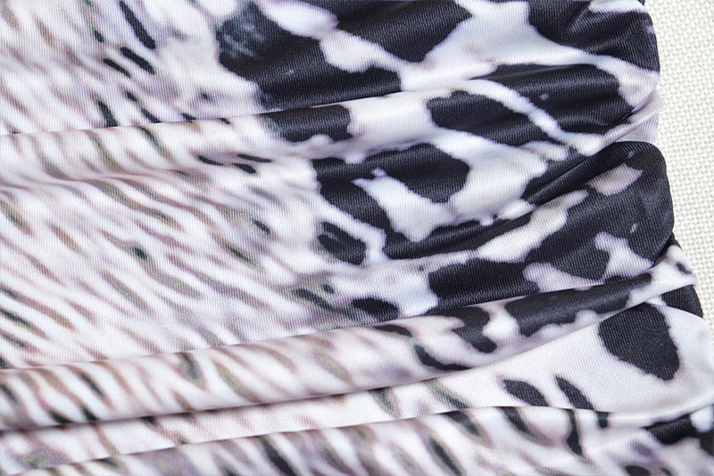 Women Off Shoulder Snake Print Strap Maxi Dress 13