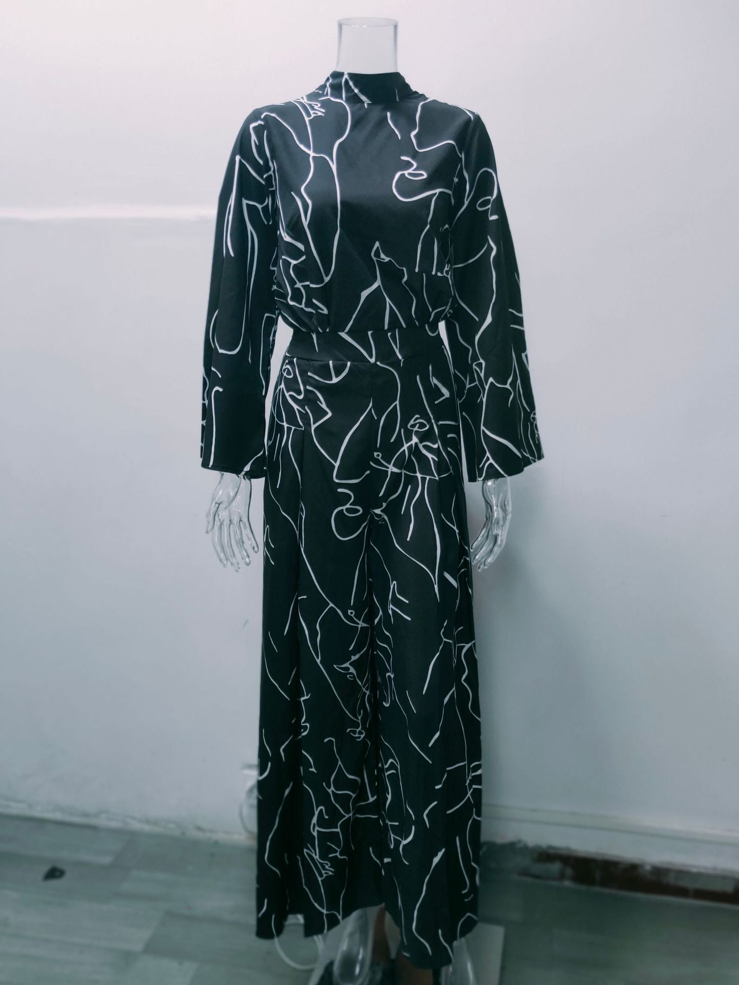 Women Summer Elegant Lace-Up Print Sleeveless Jumpsuit 17