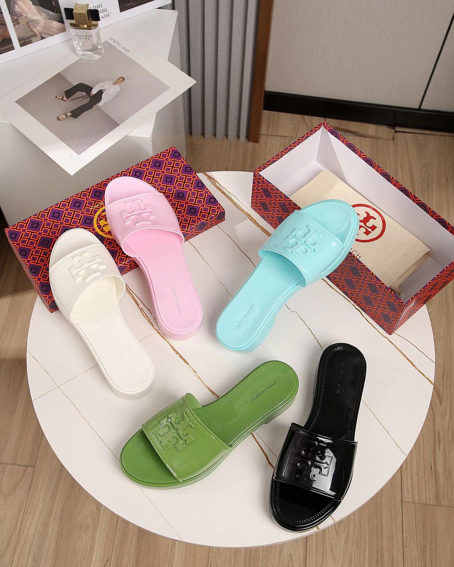 Fashion Medium Heel Slippers 7