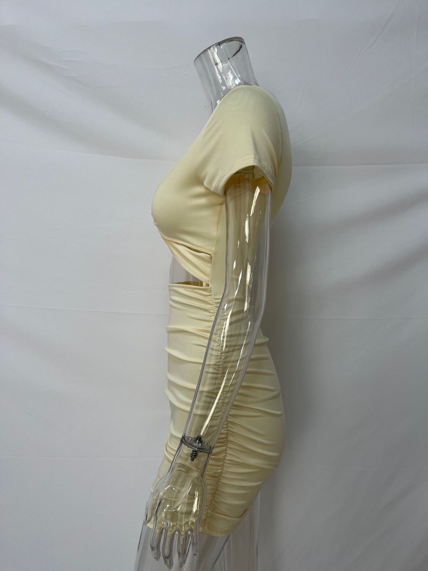 Women Summer Sexy V-Neck Short Sleeve Bodycon Dress 20