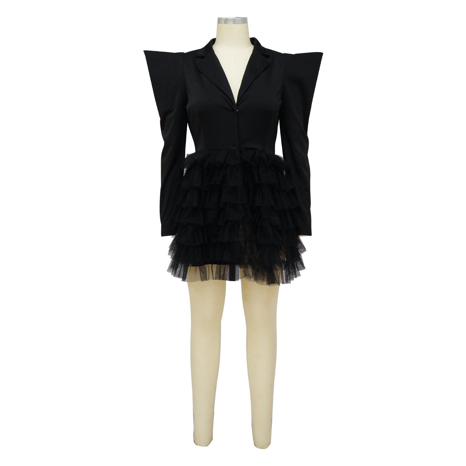 Women Mesh V Neck Straight Shoulder Dress 19