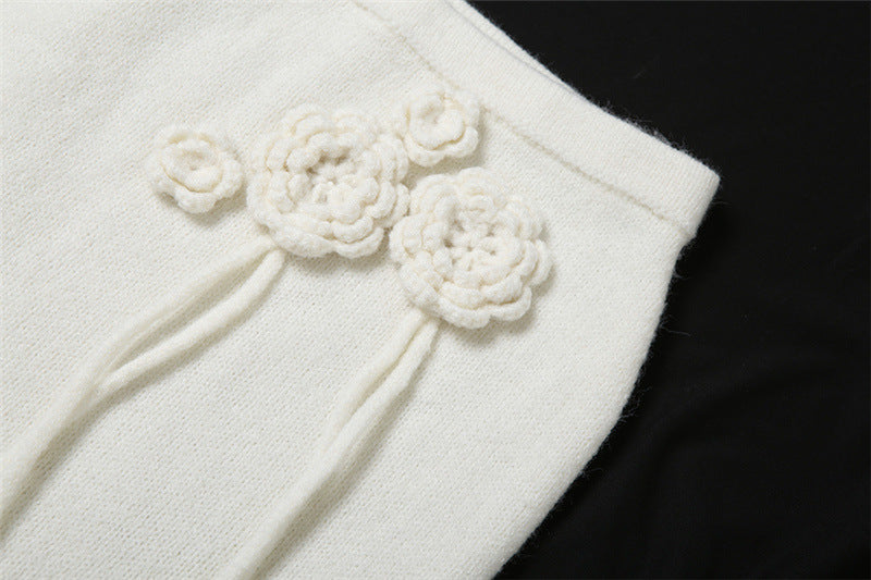 Women summer Chic sexy knitting sleeveless Halter Neck Crop Top and Bodycon Skirt two-piece set 14