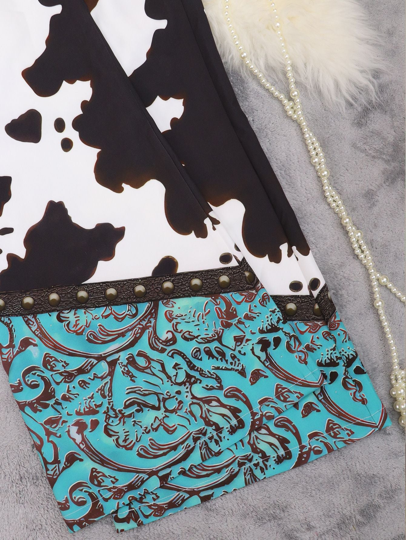 Women Spring Summer Printed Wide Leg Pants 5