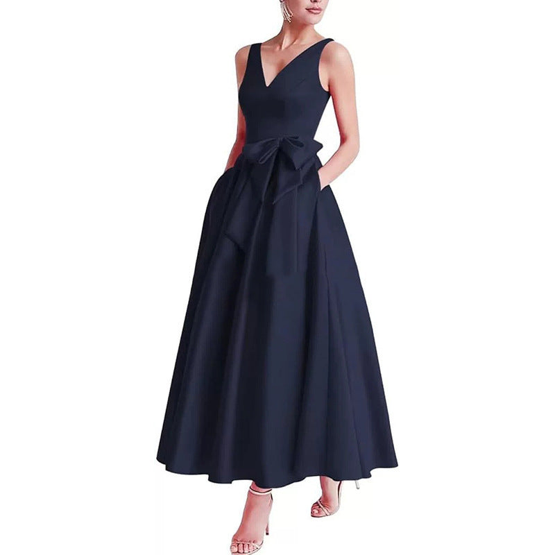 Women V-Neck Sleeveless Elegant Maxi Dress（Processing time need 3-6 days） 4