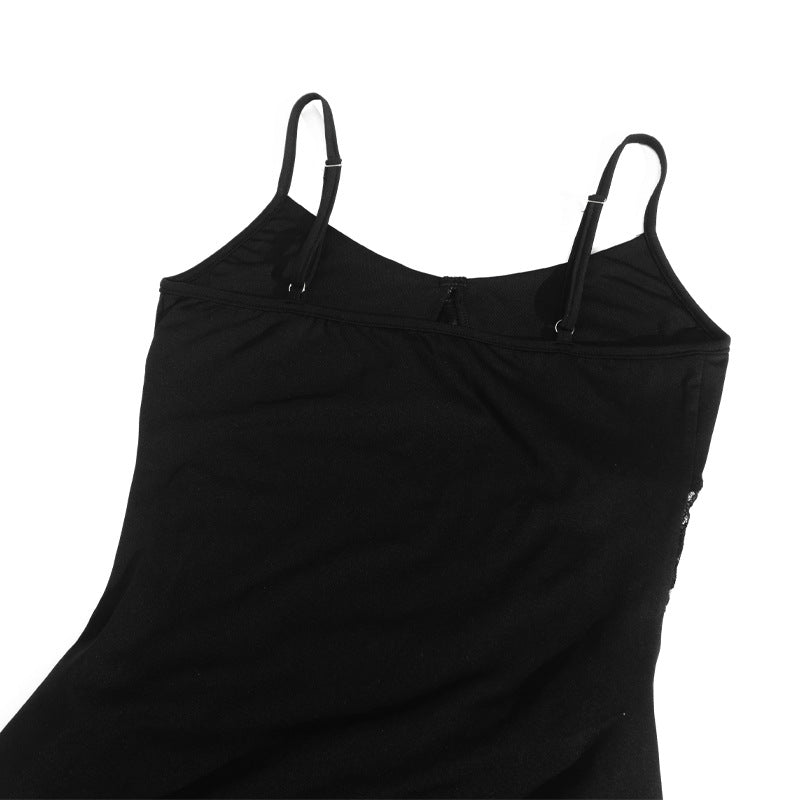 Women Sexy Strapless Lace Patchwork Hollow Irregular Mini Dress 13