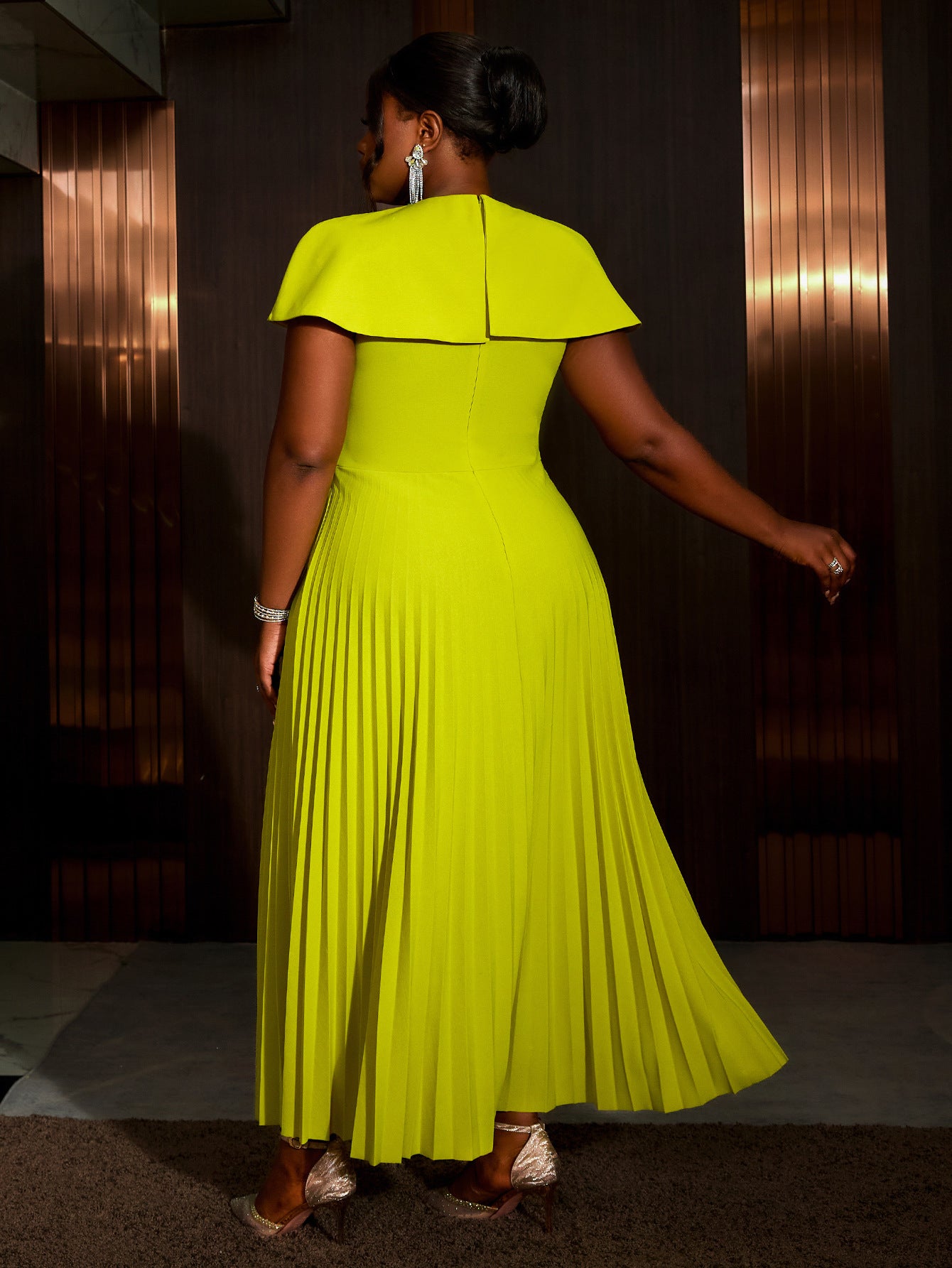 Plus size Women formal party pleated skirt 5