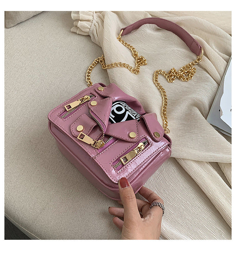 Women Uniform Bag Turndown Collar Jacket Style Bag 41