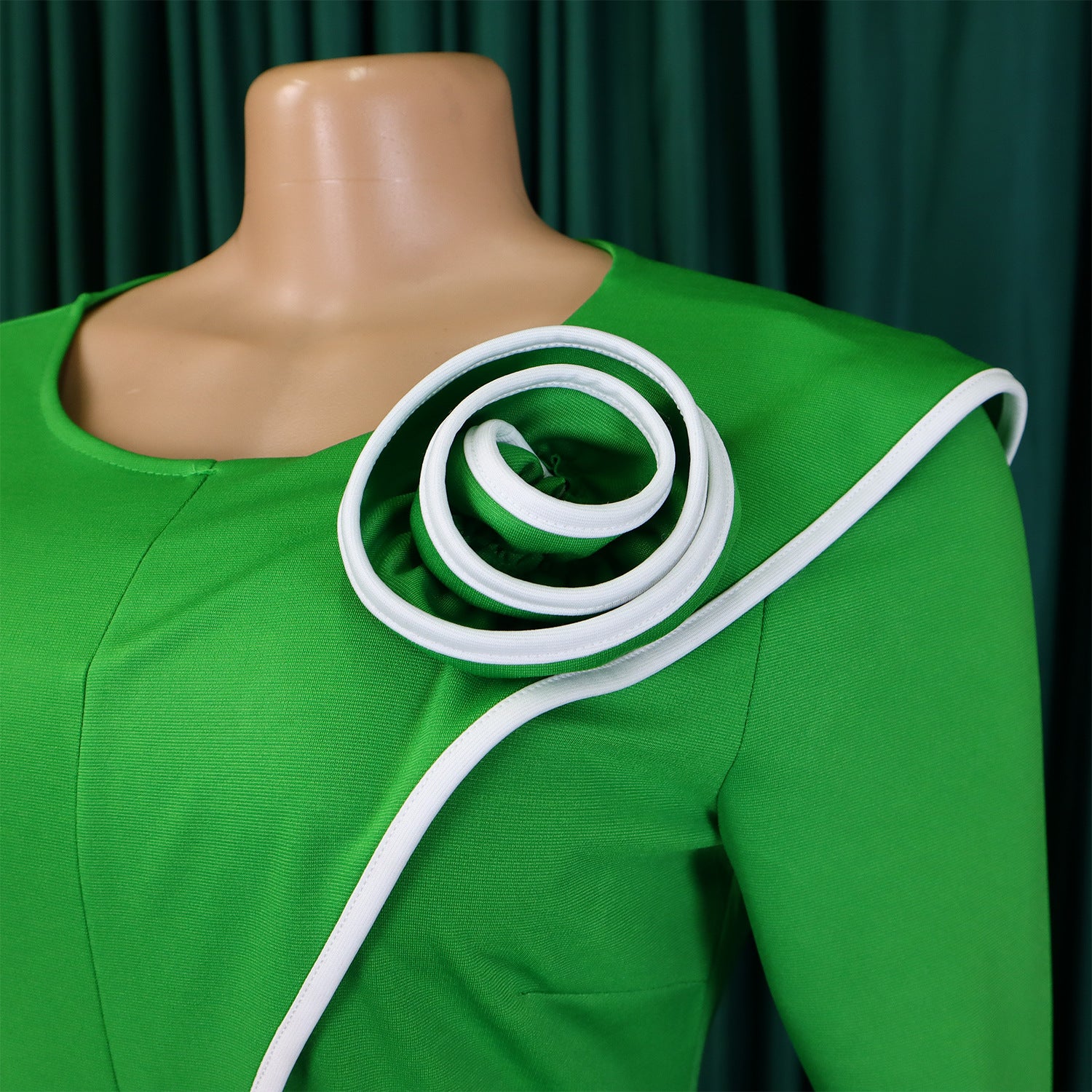 Women's Fall Winter Women's Solid Color Bodycon OL Pencil African Dress 18