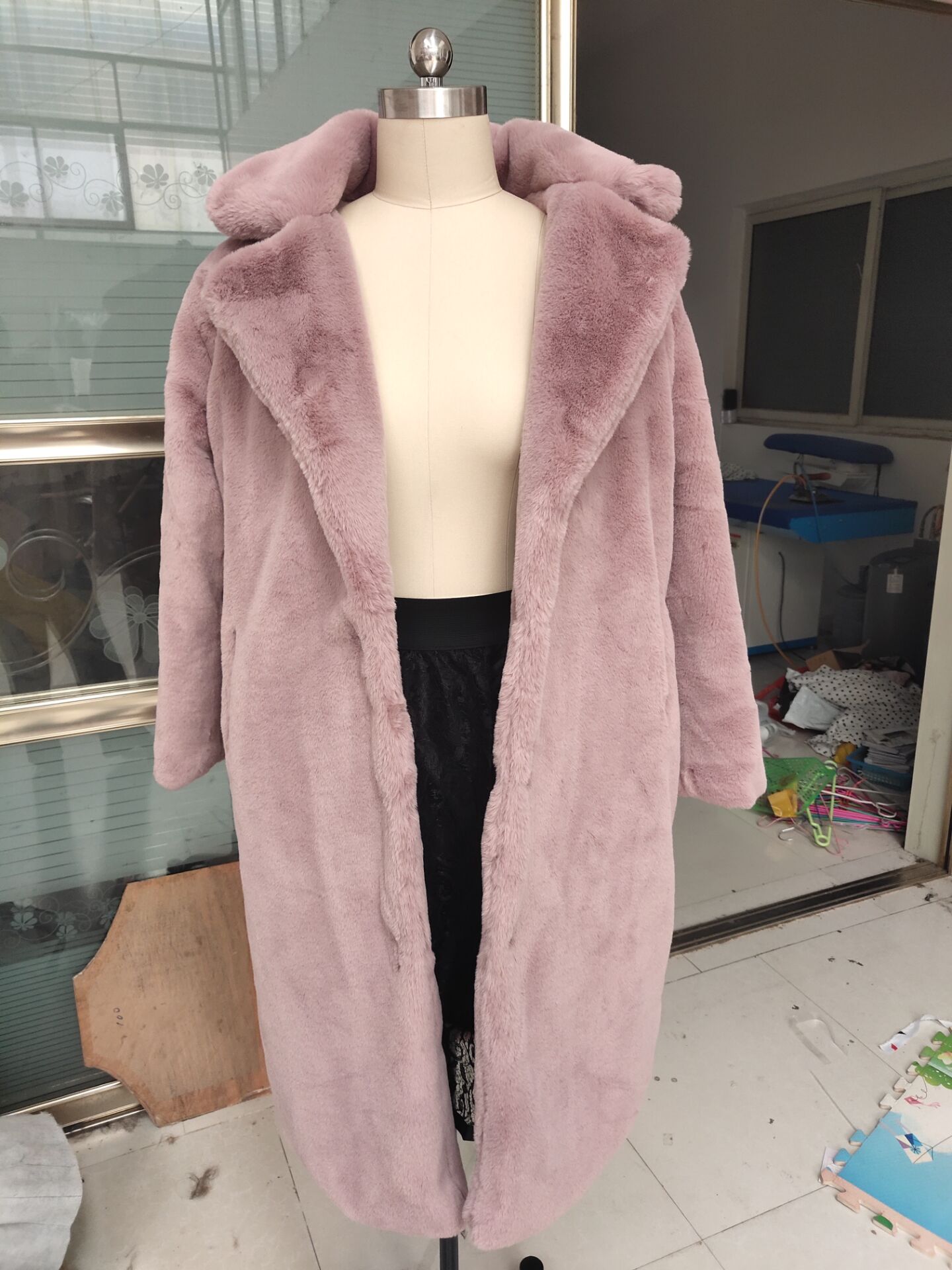 Winter Fashion Solid Fur Long Coat Women Cotton Pad Warm Fur Coat 21