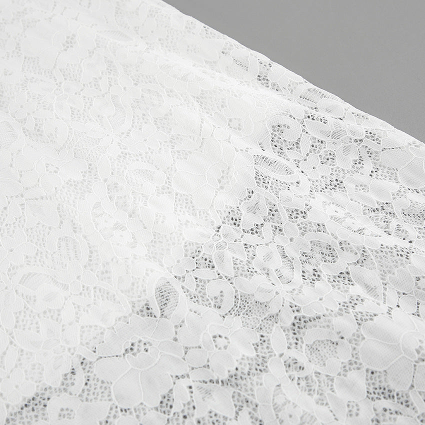 Spring Jacquard Lace Cut-Out Fashion Sexy Long Skirt 12