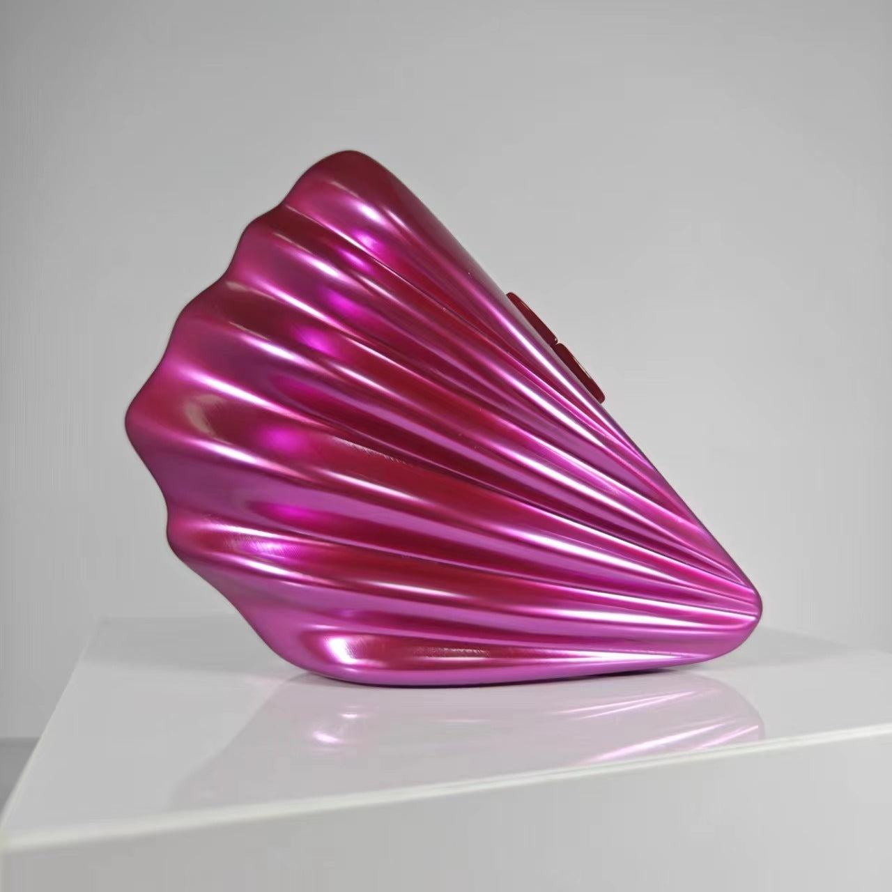 Women's Shoulder/Crossbody Bag Fan-Shaped Shell Acrylic Clutch for Wedding & Evening Party 8