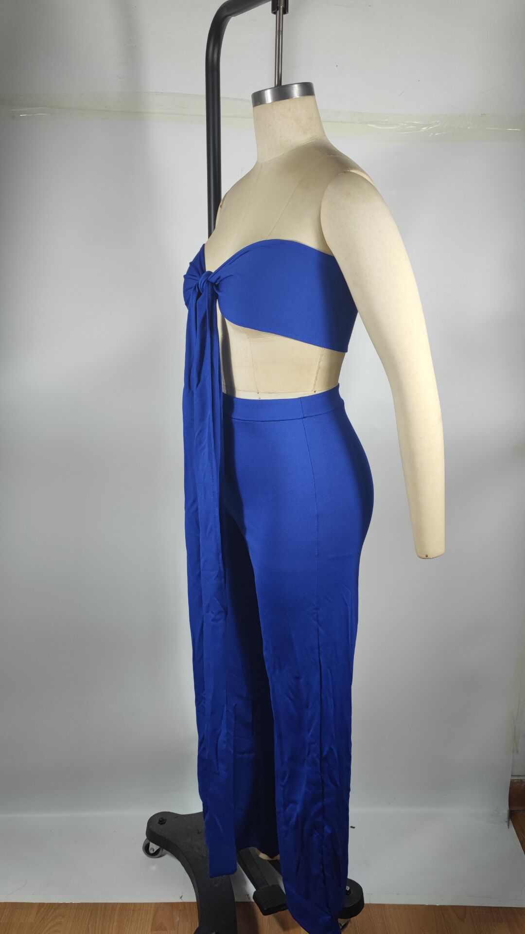 Women Sexy Halter Neck Top+ Wide Leg Pants Two-Piece 10