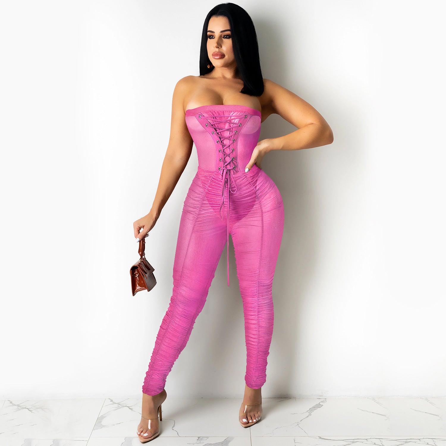 Women Sexy See-Through Jumpsuit 7