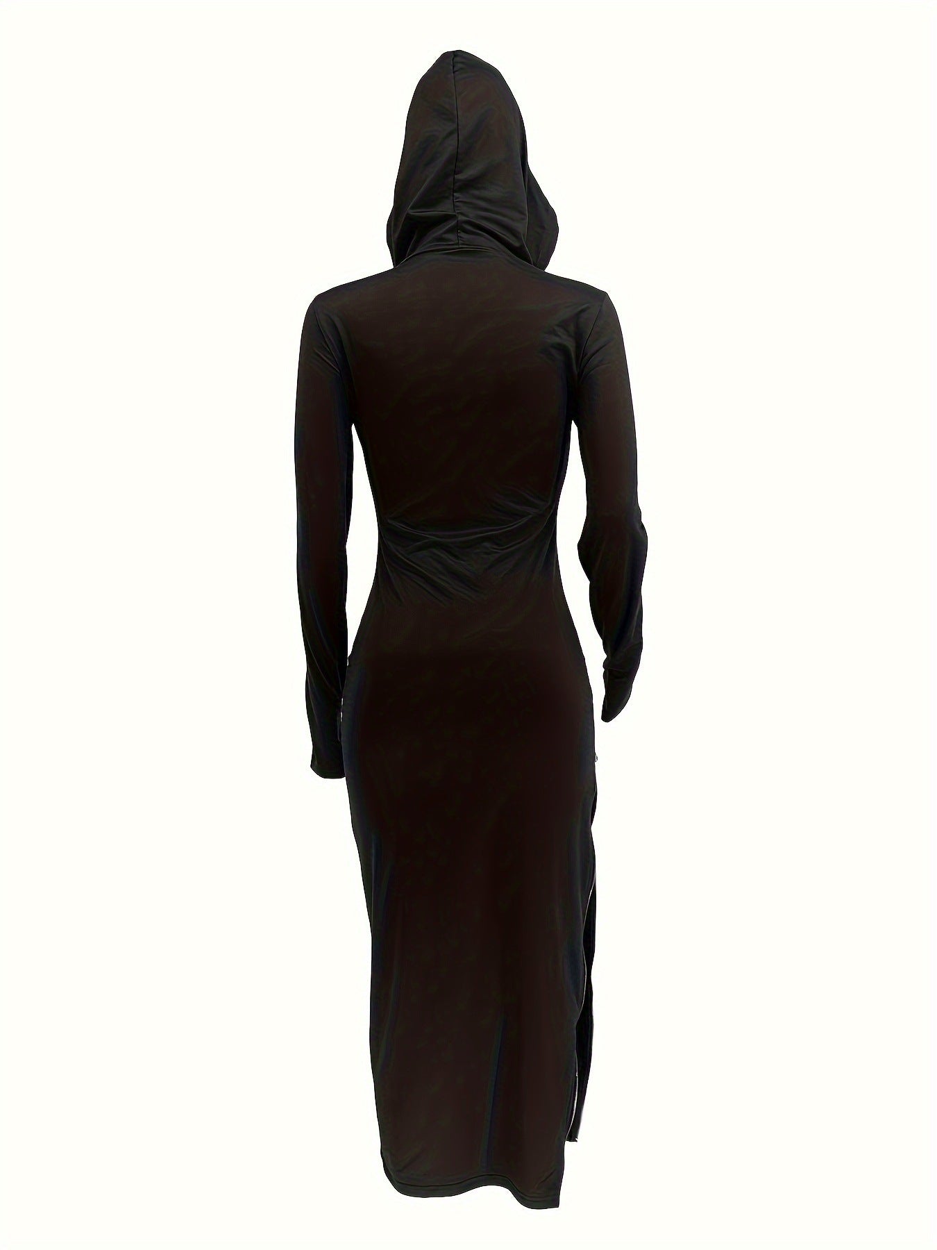 Women Casual Solid Hooded Dress 19