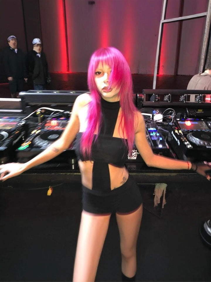 Sexy Slim Halter Neck Strapless Two-Piece Shorts Set 7