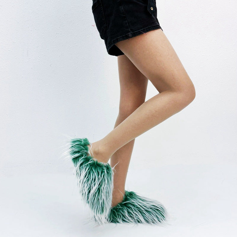 Plush Slippers For Men And Women Autumn Winter Slip-On Shoes 9