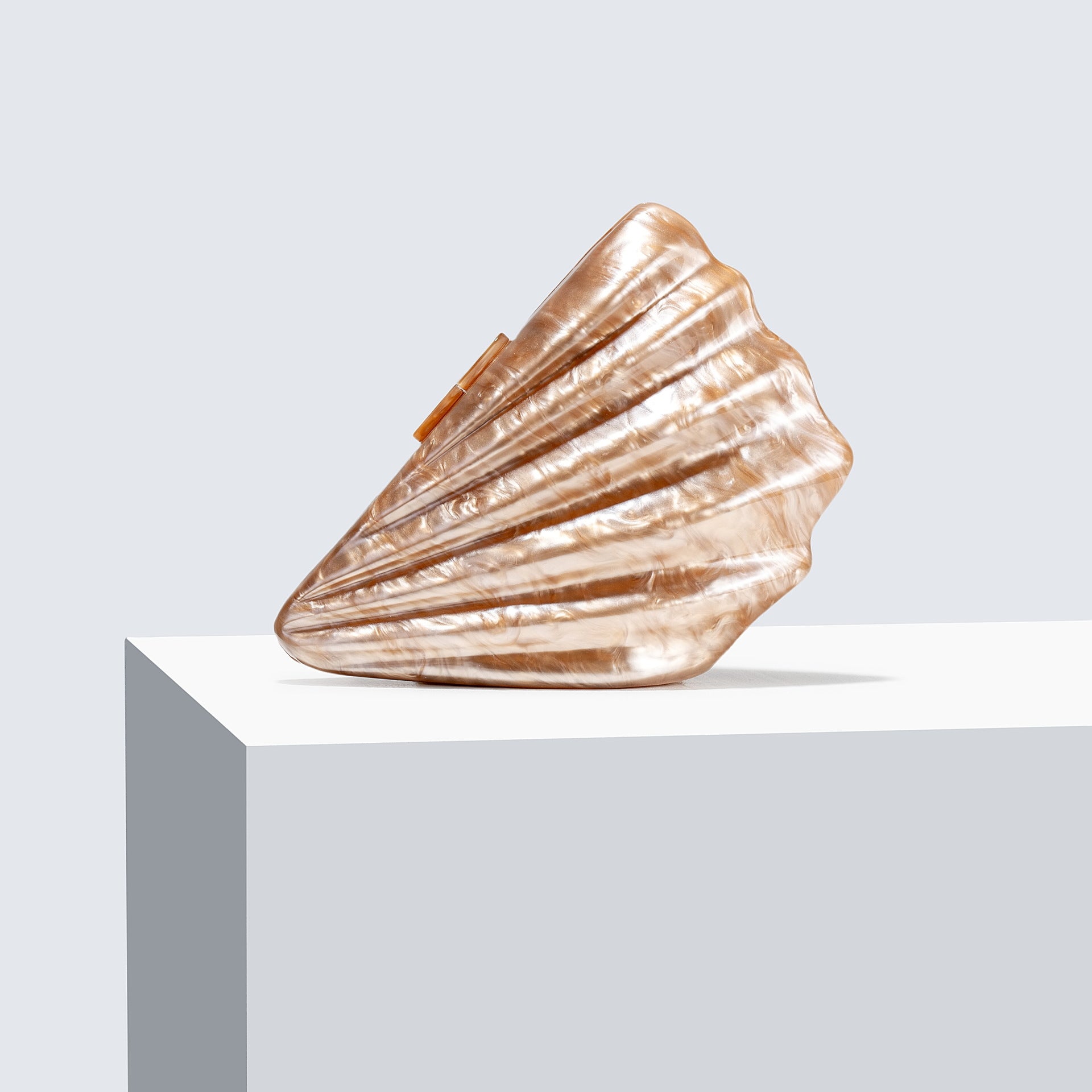 Women's Shoulder/Crossbody Bag Fan-Shaped Shell Acrylic Clutch for Wedding & Evening Party 4