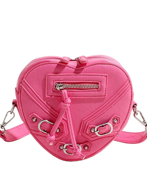 Fashion Heart Shape Bag Trendy Versatile Shoulder Bag 9