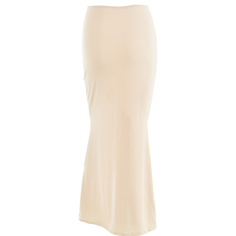 Autumn sexy trendy versatile slim solid color Bodycon long skirt for women 35