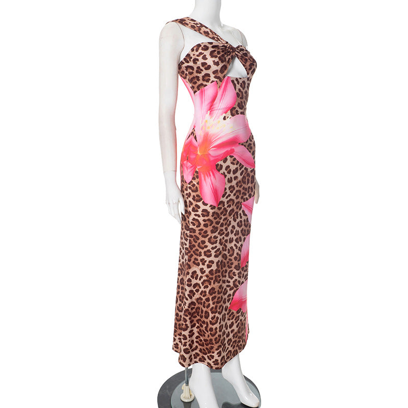 Women Leopard Print Sexy Long Dress 8