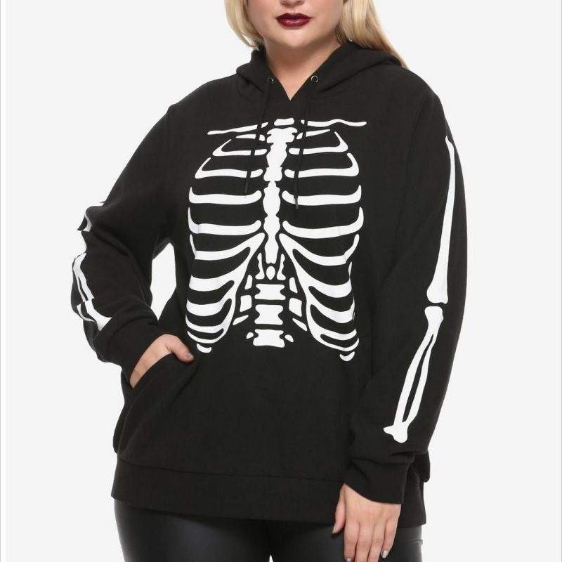 Plus Size Women Halloween Print Hoodies 7