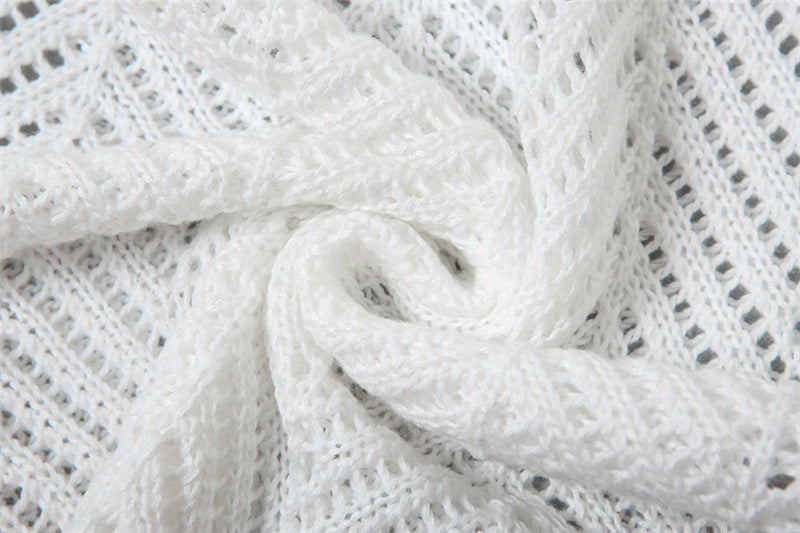 Summer Fashion Contrast Color Sexy Low-Cut Slim Sleeveless Knitting Bodycon Dress 13