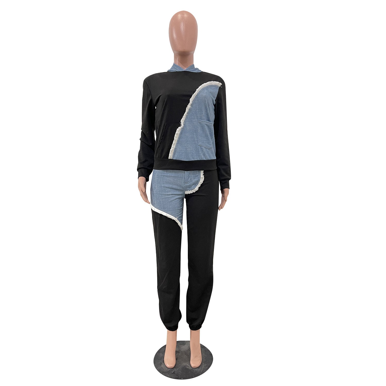 Women's Fashion Casual Hoodies Tie Long Two-Piece Set 23