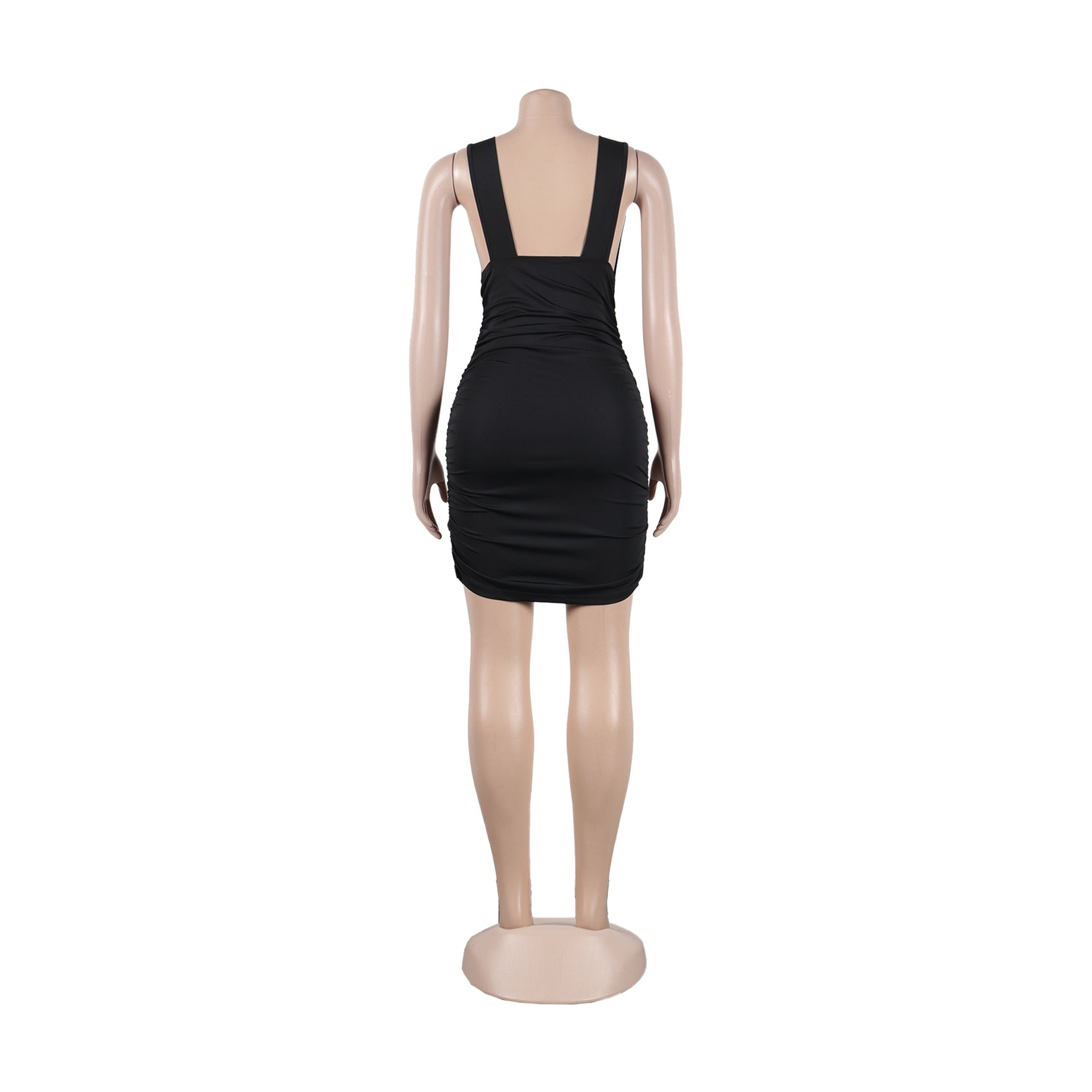 Sexy slim deep V neck sleeveless nightclub dress 52